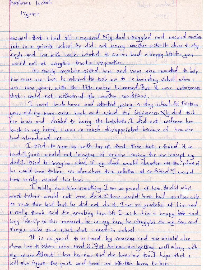 Daphrone Lucheli Fathers Love Patty S Lenane June 2018