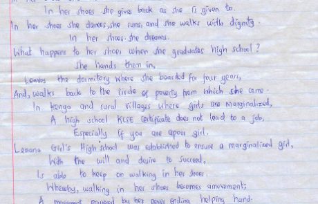 Lavina Yego In Her Shoes poem Jones Lindgren Lenana Dec 2014