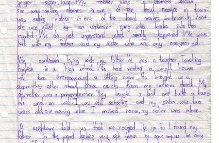 first writing comp monicah watiri essay first place july 2013