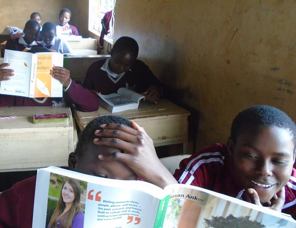 DBA 4th Writing Comp girls reading - Lenana Girls high school - Kenya - Lift the Lid