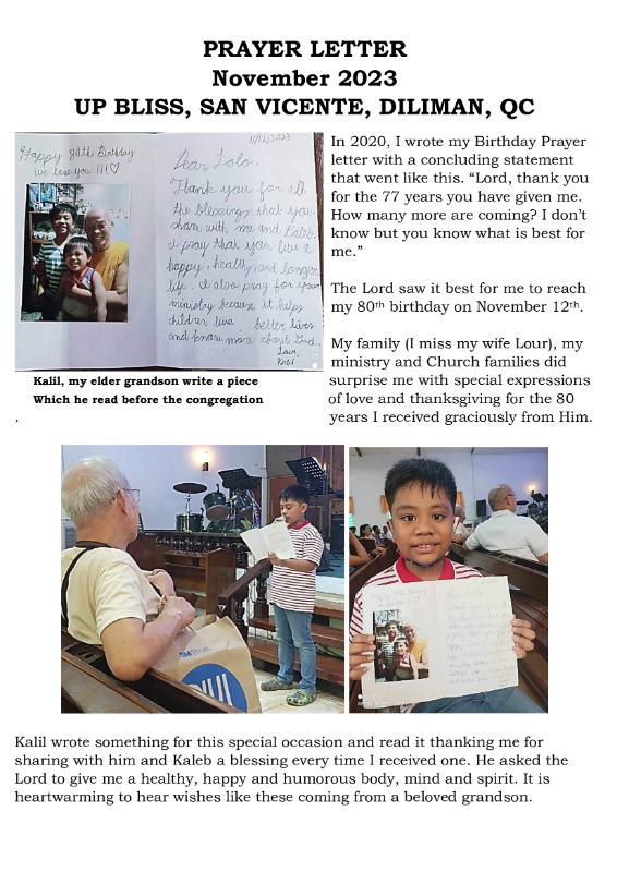 Alfredo-80th birthday note-Kalil grandson-Nov12-23